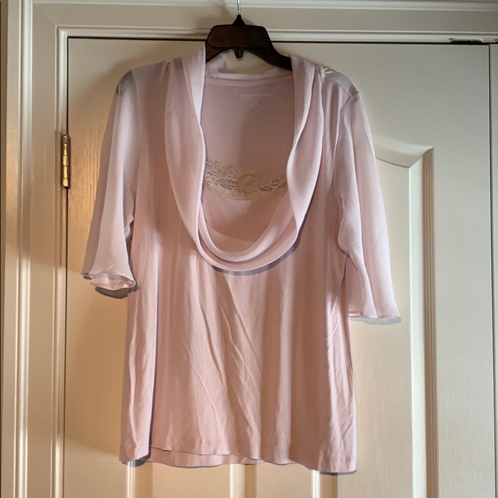 Soft Surroundings Feminine pale lilac summer tunic 🌞